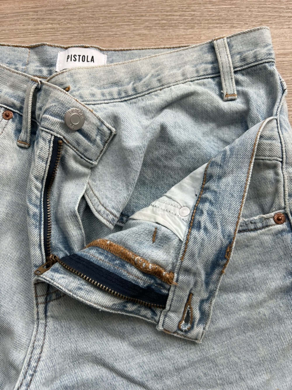 Pistola Light Wash Denim Shorts - Super Funky and Cute! - Picture 2 of 13